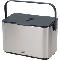 Joseph Joseph Kompost-Mülleimer Collect 4L S/S Food Waste Caddy Grey