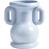 &k amsterdam &klevering - Amfora Vase, H 26,5 cm, hellblau
