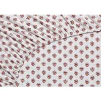Pip studio Spannbettlaken Jaipur Flower Fitted Sheet Hellblau Perkal-180 x 200 cm