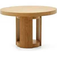 Natur24 Ausziehtisch Artis 120 x 120 x 78 cm Pappelsperrholz Eichenfurnier Natur