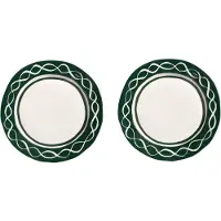 &k amsterdam &klevering - Festivo Teller, Ø 22.5 cm, grün (2er-Set)
