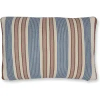 Pip studio Zierkissen Bonsoir Combistripe Kissen Blau (40 x 60 cm)