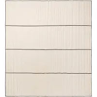 Ferm Living - Vari Tagesdecke, gesteppt, Double, 260 x 230 cm, natur / dark chocolate