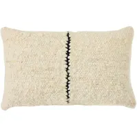 HK Living - Natural Wollkissen, 50 x 30 cm, striped