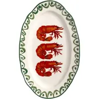&Klevering - Sirène Servierplatte, Shrimp, 34,5 cm, mehrfarbig