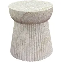 Ebuy24 Bonn Beistelltisch Ø37cm Natur.
