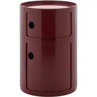 Kartell Componibili Big Container, rot, 2 Elemente, Höhe 61,5 cm - , Componibili Big, Rot, für Wohnzimmer, Kunststoff, Modern