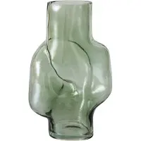 HK Living - Gleam Glasvase, olive, high