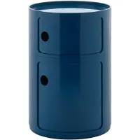 Kartell Componibili Big Container, blau, 2 Elemente, Höhe 61,5 cm - , Componibili Big, Blau, für Wohnzimmer, Kunststoff, Modern