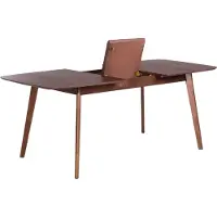 Beliani Esstisch Dunkle Walnuss MDF-Platte 150 x 90 cm Ausziehbar 190 x 90 cm Rechteckig Skandinavisch Holzoptik Ausziehtisch Küche Wohnküche