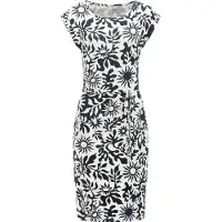 Ragwear Sommerkleid "Sommerkleid Taggien Print", Damen, Gr. M, N-Gr, blau (blau26), Obermaterial: 95% Viskose CV. 5% Elasthan EL., Kleider Sommerkleid