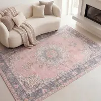 FRAAI Teppich Vintage - Lily Medaillon Rosa 140x200 cm