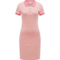 Ragwear A-Linien-Kleid "A-Linien-Kleid Colaro Stripes Dress YOUMODO", Damen, Gr. XXL, N-Gr, pink, Obermaterial: 95% Baumwolle CO. 5% Elasthan EL., Kleider A-Linien-Kleid