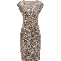 Ragwear Sommerkleid "Sommerkleid Taggien Print", Damen, Gr. XL, N-Gr, braun (braun26), Obermaterial: 95% Viskose CV. 5% Elasthan EL., Kleider Sommerkleid