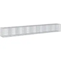 vidaXL Gabione mit Deckel 850x100x100 cm Verzinktes Eisen