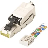 Digitus Feldstecker CAT 6A STP mit Staubschutzkappe 5 Stk.