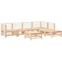 vidaXL 7-tlg. Garten-Lounge-Set Massivholz Kiefer