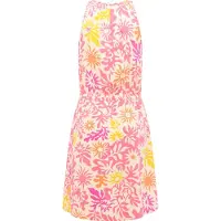 Ragwear Blusenkleid "Blusenkleid Sanai Print YOUMODO", Damen, Gr. XL, N-Gr, pink (pink combo), Obermaterial: 100% Viskose CV. Obermaterial: 100% Viskose CV., Kleider Blusenkleid