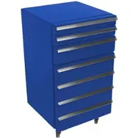 Gastro-Cool Cool-Tool / Werkzeugwagen inkl. Kühlschrank, 3 Schubladen, blau / 50l - GCCT50-3R