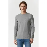 Karl Lagerfeld Darkgrey Melange T-shirt Crewneck Ls Größe: S | Longsleeves Outlet | Herren | Grau