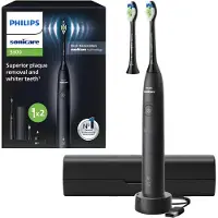 Philips 5300 series Series 5300 HX7101/03 Wiederaufladbare Zahnbürste, Erwachsener, Schallzahnbürste, Tägliche Pflege, 62000 Bewegungen pro Minute, Schwarz, 2 min, 4 x 30 sec