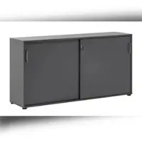 MÖBELPARTNER Schiebetürenschrank Hippo | Small | HxBxT 84x160x40 cm |Anthrazit von PROREGAL