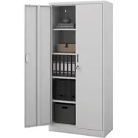 Jan Nowak Aktenschrank Abschließbar JAN mit Flügeltüren 175 x 80 x 40 cm Grau