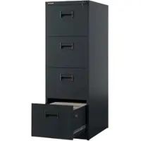 DELUKE Hängeregisterschrank abschließbar TION - 4 Schubladen mit Schloss | Aktenschrank Büroschrank aus Stahl Metallschrank, 132x46x62cm Anthrazit