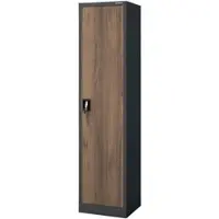Jan Nowak Aktenschrank Abschließbar ALEX mit Flügeltüren 185 x 45 x 40 cm Anthrazit-Nussbaum