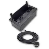 World-trading-net Tisch-Einbausteckdose INBOX 2x230V USB-A C Schwarz