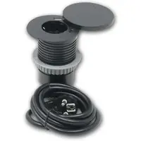 World-trading-net Möbel-Einbau-Steckdose Ø6cm Qi-Deckel + USB-A C