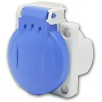 World-trading-net Einbausteckdose Schutzkontakt IP54 Blau 250V 16A