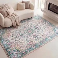 FRAAI Teppich Vintage - Lily Oriental Blau Rosa 80x150 cm