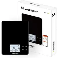 Wozinsky WIK-10 Intelligente Küchenwaage mit Digitalanzeige und Bluetooth-App – Schwarz