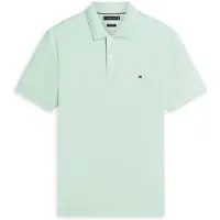 Tommy Hilfiger für Herren. MW0MW39994 Poloshirt mit gesticktem Logo grün (S), Lässig, Baumwolle, Kurzarm