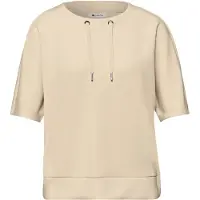 Street One Sweatshirt, Halbarm Silk-Look Shirt mit Kordelzug