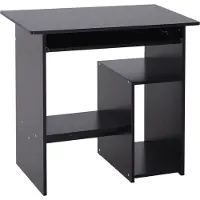 HOMCOM Computertisch Schreibtisch Bürotisch Gamingtisch PC-Tisch Schwarz
