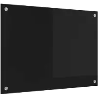 vidaXL Küchenrückwand Schwarz 70 x 50 cm Gehärtetes Glas