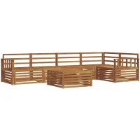 vidaXL Outdoor-Sofagarnitur 6 Stk. Natur