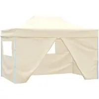 vidaXL Party-Zelt Creme 291 x 431 x 315 cm Oxford-Stoff
