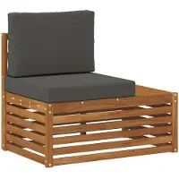 vidaXL Outdoor Endsofa Natur 91 x 63 x 73 cm Massivholz Akazie