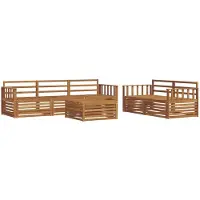 vidaXL Outdoor-Sofagarnitur 6 pcs Natur Massivholz Akazie