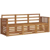 vidaXL Sofagarnituren 3 pcs Natur Massivholz Akazie