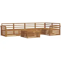 vidaXL Outdoor-Sofagarnitur 6 pcs Natur