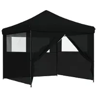 vidaXL Party-Zelt Schwarz 292 x 292 x 315 cm Oxford-Stoff