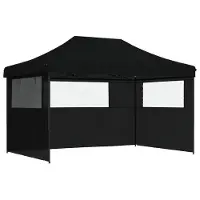 Syfax Party-Zelt Schwarz 292 x 440 x 315 cm Oxford-Stoff