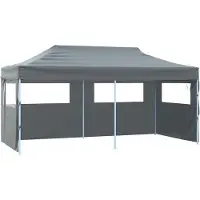vidaXL Party-Zelt Anthrazit 291 x 580 x 315 cm Oxford-Stoff