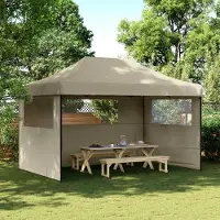 vidaXL "Neues Produkt" Party-Zelt - CLORIS - Pavillon - Taupe 292x440x315 cm Oxford-Stoff - Pavillons & Partyzelte V2802