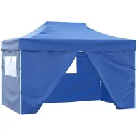 vidaXL Party-Zelt 280 x 410 x 315 cm Blau Oxford-Stoff