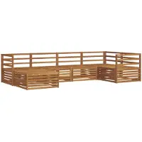 vidaXL Outdoor-Sofagarnitur 6 Stk. Natur Massivholz Akazie